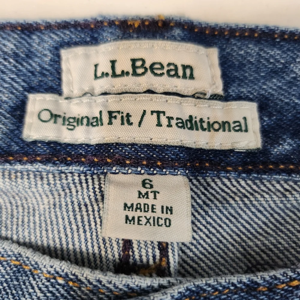 L.L. Bean Denim Jeans Orignal Fit / Traditional Size 6 Tall - Picture 3 of 7